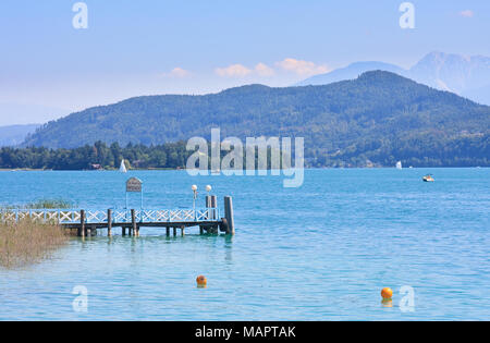 Lake Worthersee. Austria Stock Photo