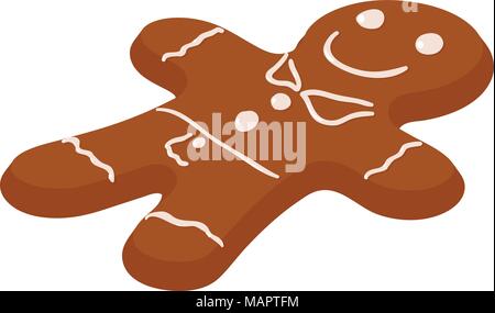 Gingerbread man icon, isometric style Stock Vector