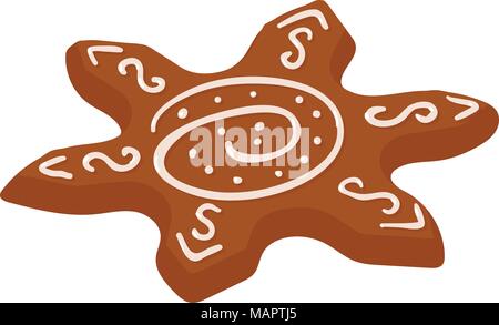 Gingerbread flower icon, isometric style Stock Vector