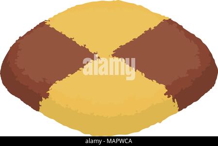 Chocolate biscuit icon, isometric style Stock Vector
