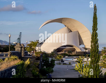 Parque Maritimo Cesar Manrique and Auditorium Adan Martin, Santa Cruz de Tenerife, Tenerife Island, Canary Islands, Spain, Europe Stock Photo