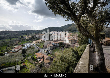 Montecatini Val di Cecina is a town in the province of Pisa in Tuscany, Italy Stock Photo