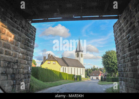 Church in a small village in South Black Forest near Todtnau, Baden-Wurttemberg, Germany Stock Photo