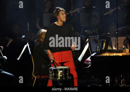 Tokio Myers Performing With The Royal Liverpool Philarmonic Orchestra Conducted By Maxine Tortelier At Classic Fm Live At London S Royal Albert Hall Staged By The Uk S Most Popular Classical Music Station Stock