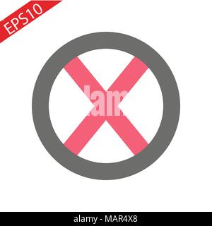 Delete vector icon. Delete button. No. eps 10 Stock Vector