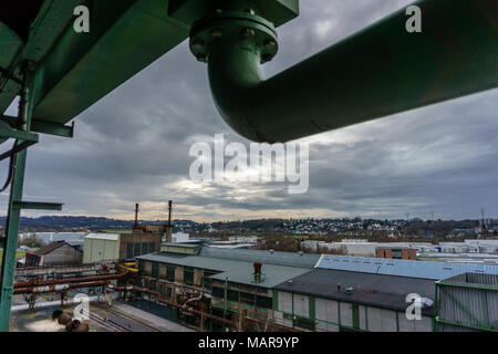 View over the german Ruhr area in hattingen Stock Photo