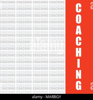 Coaching word, vector business concept background Stock Vector