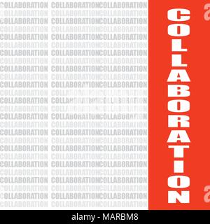 collaboration word, vector business concept background Stock Vector
