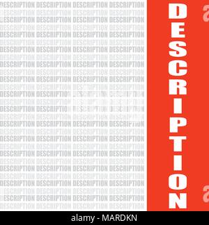 description word, vector business concept background Stock Vector
