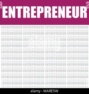 Entrepreneur word, vector business concept background Stock Vector