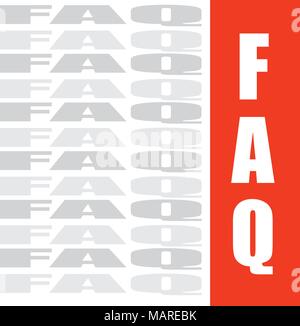 faq word, business vector background Stock Vector