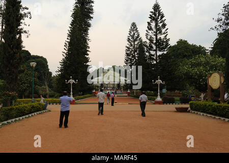 Bangalore, India - October 18, 2016: A side view of well known 'Glass House' at Lalbagh that was built in 1889. Stock Photo