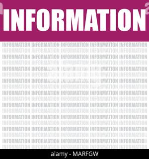 information word, vector background Stock Vector