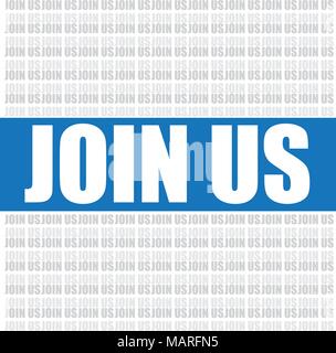 join us, vector banner background Stock Vector