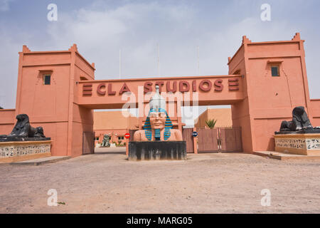 Ouarzazate moroccan Hollywood movie studios architectural detail in Morocco Stock Photo