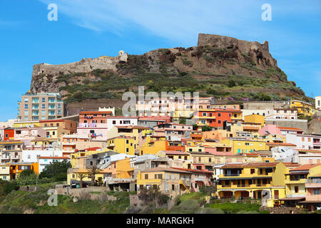 Medieval town of Castelsardo on Sardinia, Italy Stock Photo