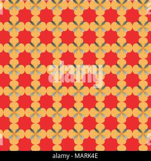 Vector illustration of shining grey stars and red geometric shapes on orange background for printing Stock Vector