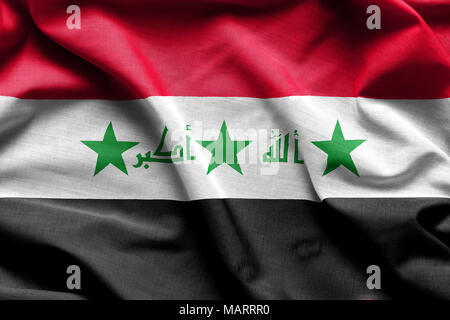 Iraq flag waving a Stock Photo