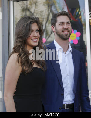 April 3, 2018 - Los Angeles, California, U.S - Jessica Altman and James Altman attend a ceremony honoring Lynda Carter with a star on the Hollywood Walk of Fame on Tuesday, April 3, 2018, in Los Angeles. (Credit Image: © Ringo Chiu via ZUMA Wire) Stock Photo