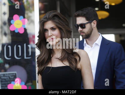 April 3, 2018 - Los Angeles, California, U.S - Jessica Altman and James Altman attend a ceremony honoring Lynda Carter with a star on the Hollywood Walk of Fame on Tuesday, April 3, 2018, in Los Angeles. (Credit Image: © Ringo Chiu via ZUMA Wire) Stock Photo