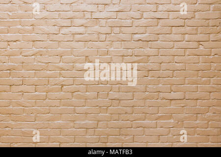 Beige painted brick wall background Stock Photo