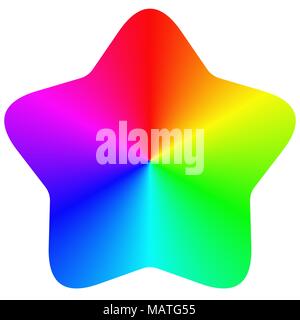 Isolated gradient rainbow star design Stock Vector