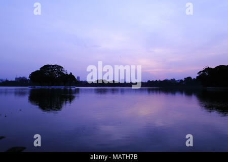 Serene view of Ulsoor lake, located in the heart of the city of Bangalore. Stock Photo