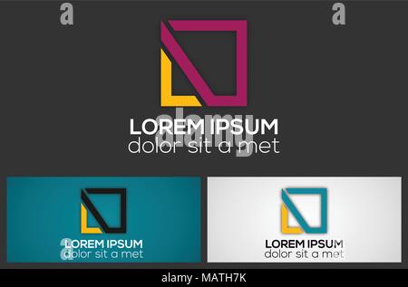 abstract square logo vector Stock Vector