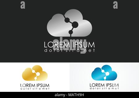 cloud conection logo Stock Vector