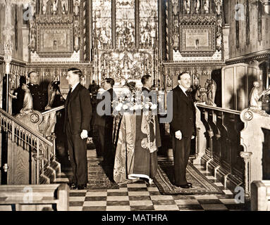 The coffin of King George V at Sandringham Stock Photo