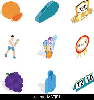 Pay back icons set, isometric style Stock Vector