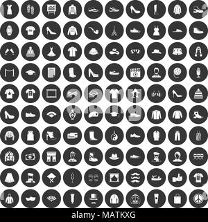 100 fashion icons set black Stock Vector Image & Art - Alamy