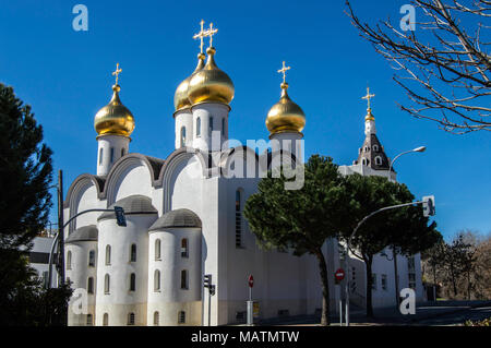 Russian Orthodox Church of Santa Maria Magdalena in Madrid. Spain Europe. Stock Photo