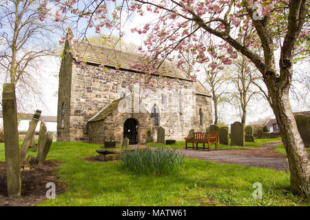 Ancient Escomb Church, County Durham, one of the oldest in the UK and founded in 7th century Stock Photo