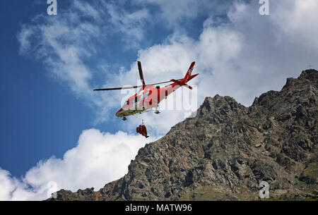 Swiss Air-Rescue in operation Stock Photo