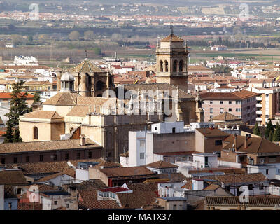 aerial view of Granada monumental, Spain Stock Photo