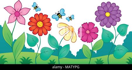 Flower topic image 9 - eps10 vector illustration. Stock Vector