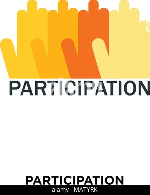 participation icon isolated on white background for your web, mobile and app design Stock Vector
