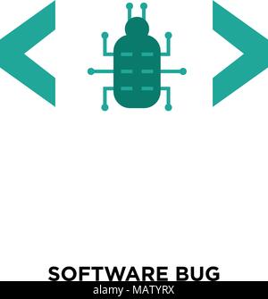 software bug icon isolated on white background for your web, mobile and app design Stock Vector