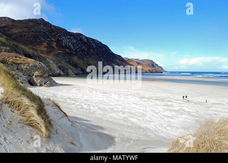 View of Maghera Beach, near Ardara in south west Donegal. Voted one of the top ten beaches in Ireland 2018 by Trip Advisor. Stock Photo