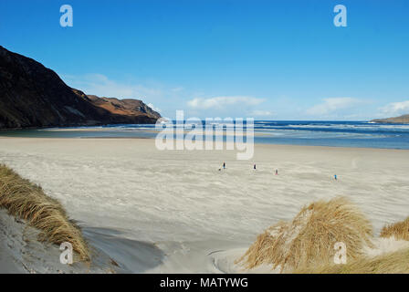 View of Maghera Beach, near Ardara in south west Donegal. Voted one of the top ten beaches in Ireland 2018 by Trip Advisor. Stock Photo