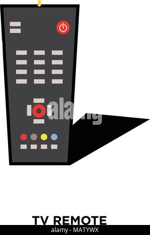 tv remote icon isolated on white background for your web, mobile and app design Stock Vector