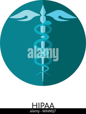 hipaa logo vector isolated on white background for your web, mobile and app design Stock Vector