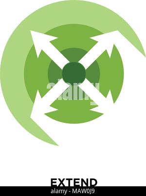 extend icon isolated on white background for your web, mobile and app design Stock Vector