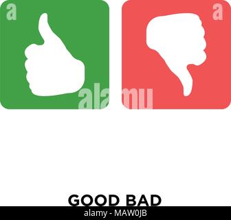 good bad icon isolated on white background for your web, mobile and app ...