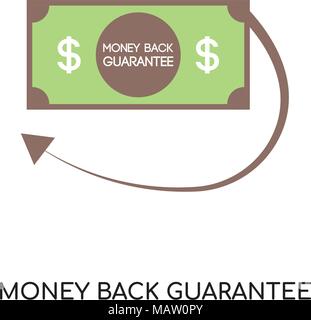 money back guarantee logo isolated on white background for your web, mobile and app design Stock Vector