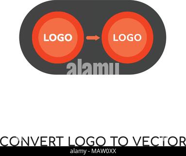 convert logo to vector icon isolated on white background for your web, mobile and app design Stock Vector