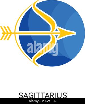 sagittarius logo isolated on white background for your web, mobile and app design Stock Vector