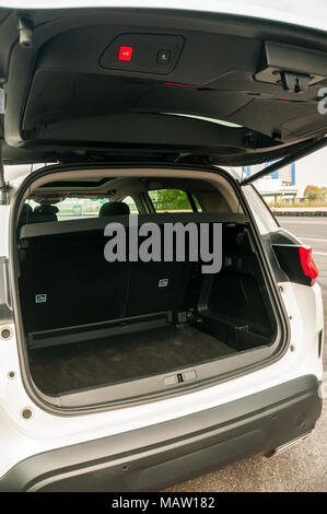 Citroen C5 Aircross boot as on a test drive in Shanghai, China. Stock Photo