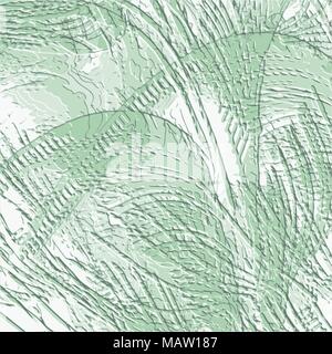 green 3D stucco structure floral pattern, vector illustration Stock Vector